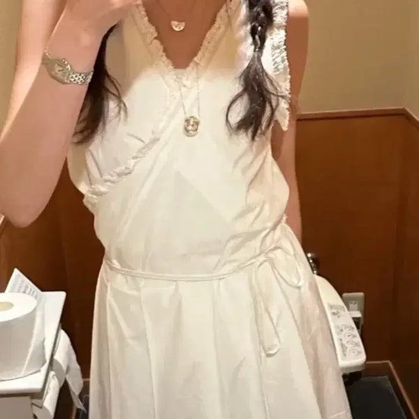 [BUNJANG] Ribbon Light Flora Dress New / 리본빛 플로라 드레스 새상품