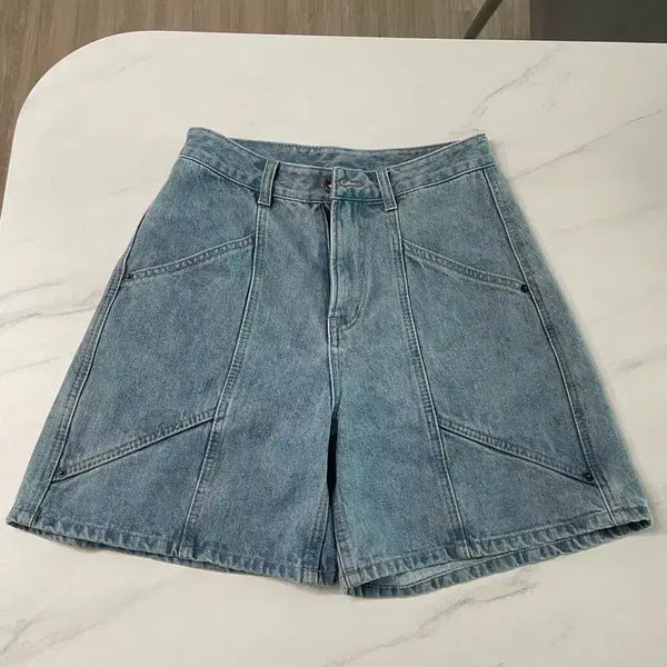 [BUNJANG] Mackwoodgun Flower 7958 Fatigue Bermuda Shorts Light Indigo / 맥우드건 플라워 7958 퍼티그 변형 라이트인디고 버뮤다 쇼츠팬츠