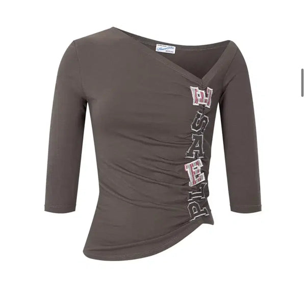 [BUNJANG] Julie Unbal Patch Top / 플노팔 줄리 언발 패치탑 Julie Unbal Patch Top