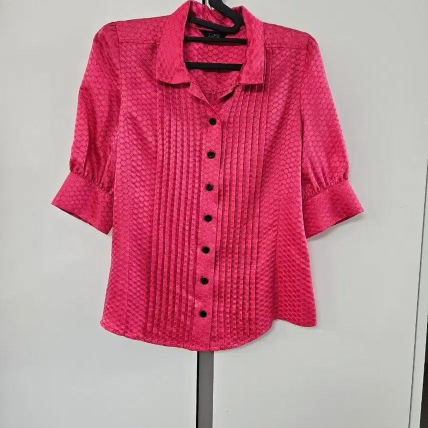 [BUNJANG] TIME Blouse Pink Pattern / 타임 블라우스.55