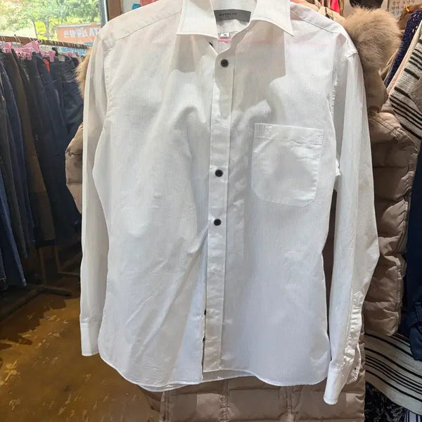 [BUNJANG] Givenchy White Stripe Shirt / 지방시 화이트 스트라이프 셔츠
