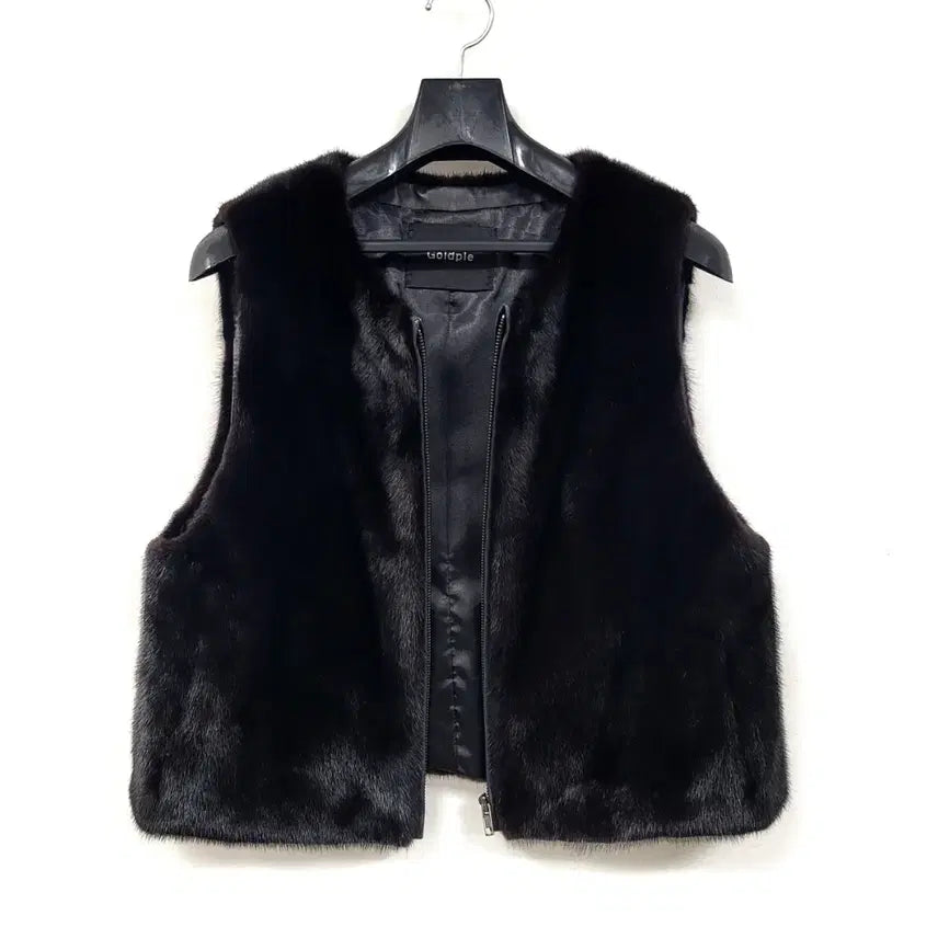 [BUNJANG] Goldple Napa Mink Fur Zip-Up Vest K743 / +Goldple 골드플 나파밍크 퍼 집업 베스트 K743