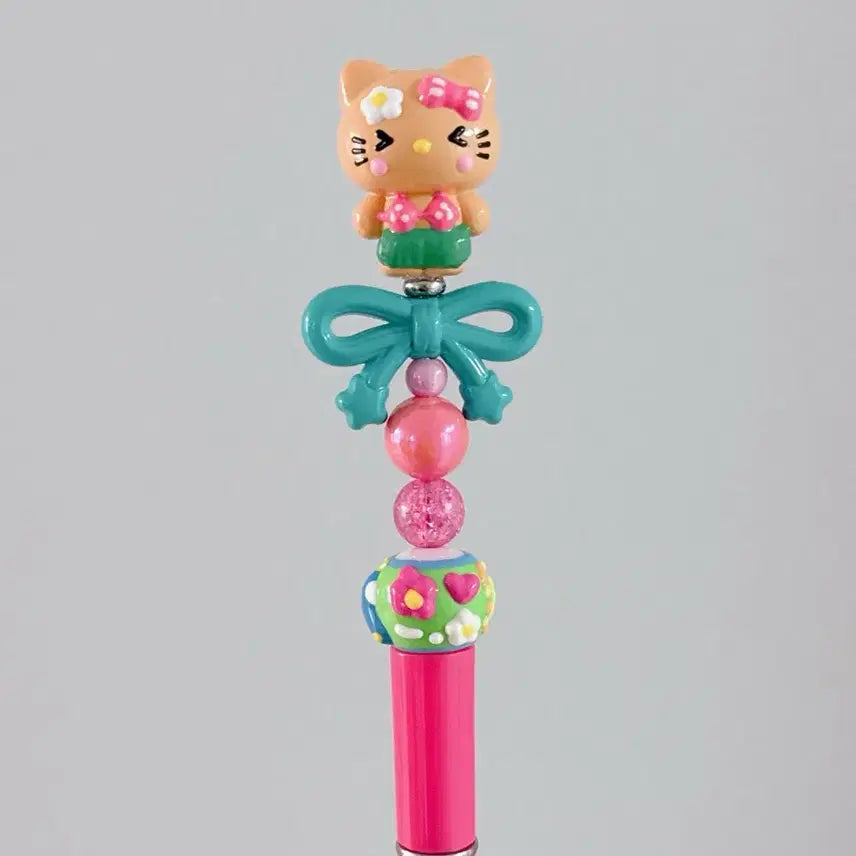 [BUNJANG] Hello Kitty Tanning Summer Beaded Ballpoint Pen / 태닝키티 여름키티 키티볼꾸 수제볼펜 키티비즈