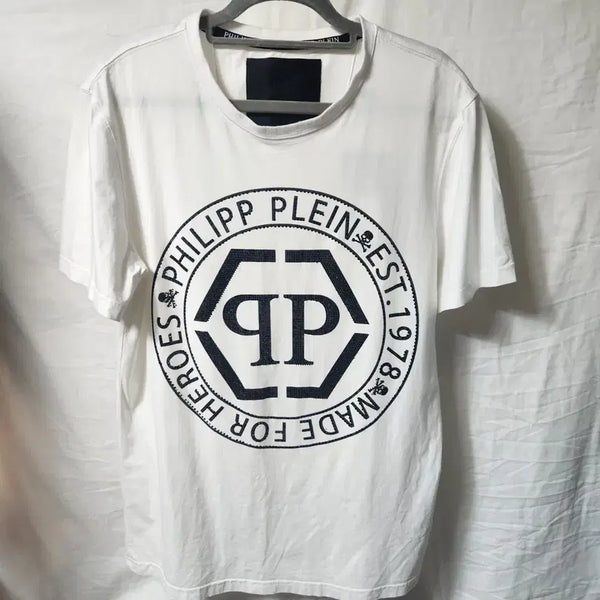 [BUNJANG] Philipp Plein Short Sleeve T-Shirt White L / 필립플레인 반팔 티셔츠 화이트 L