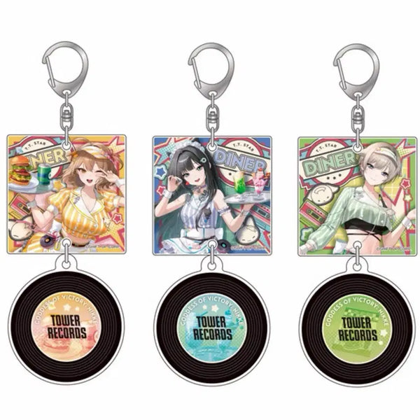 [BUNJANG] Nihon Falcom Tower Records Collaboration Acrylic Keychain / [예약공구] 니케 공식 타워레코드 콜라보 아크릴 키홀더 3종