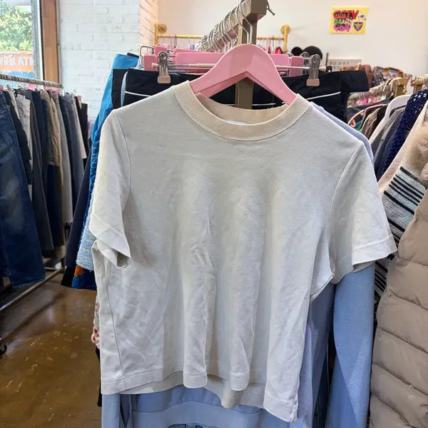 [BUNJANG] COS Cropped Short-Sleeve T-Shirt Ivory / 코스 크롭 반팔  티셔츠 아이보리