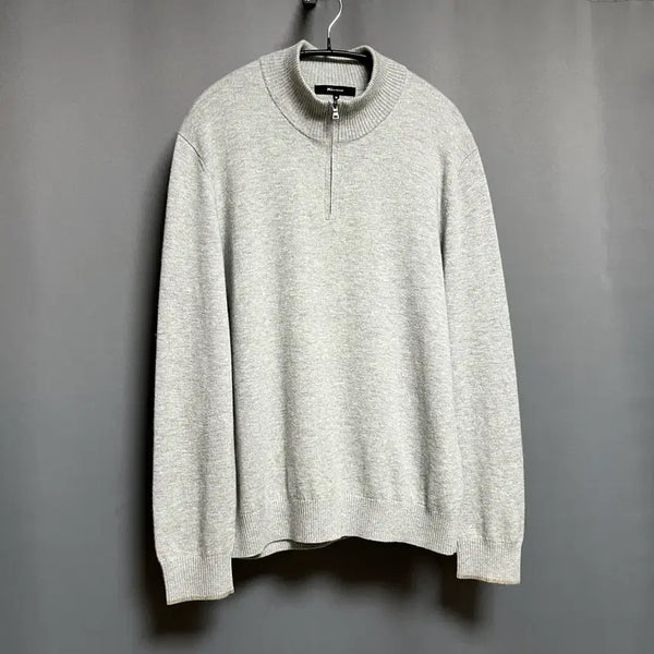 [BUNJANG] JILLSTUART Half Zip-Up Wool Knit Sweater (Gray, M) / 질바이질스튜어트 하프집업 울 니트 그레이 M