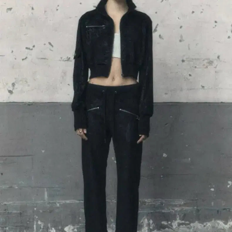 [BUNJANG] Bohemian Seoul Python Zip-Up Jacket and Pants Set / 보헤미안서울 파이썬 집업 자켓 셋업