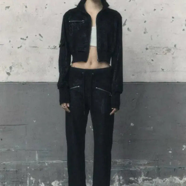 [BUNJANG] Bohemian Seoul Python Zip-Up Jacket and Pants Set / 보헤미안서울 파이썬 집업 자켓 셋업