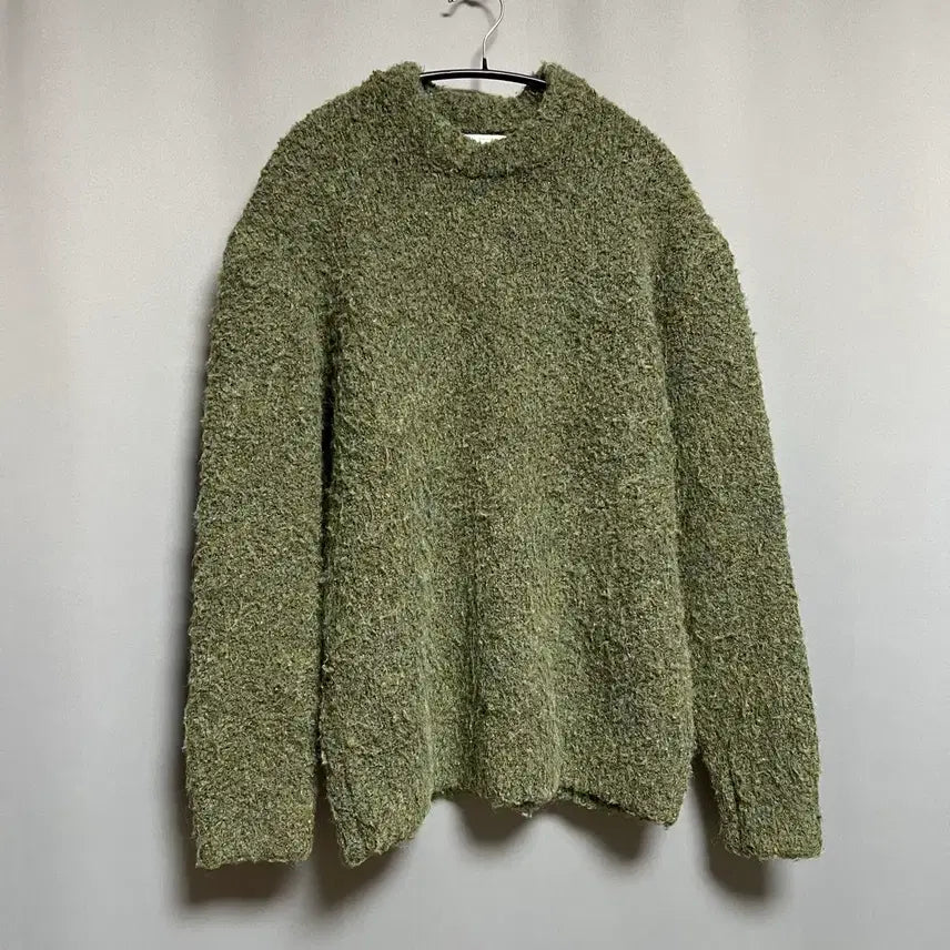 [BUNJANG] Zara Boucle Sweater Olive M / 자라 부클 스웨터 올리브 M