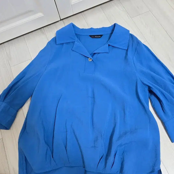 [BUNJANG] Blue Blouse Size 55 / 블루 블라우스 55