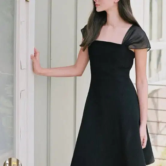 [BUNJANG] Milkcocoa Avani See-through Black Tweed Dress / 밀크코코아 애브니 시스루 블랙 트위드 원피스