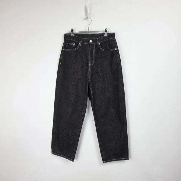 [BUNJANG] 8seconds Wide Leg Stitch Denim Pants (Women's Size 30) / 에잇세컨즈 흑청 스티치 와이드 데님 팬츠 여 30. 0602