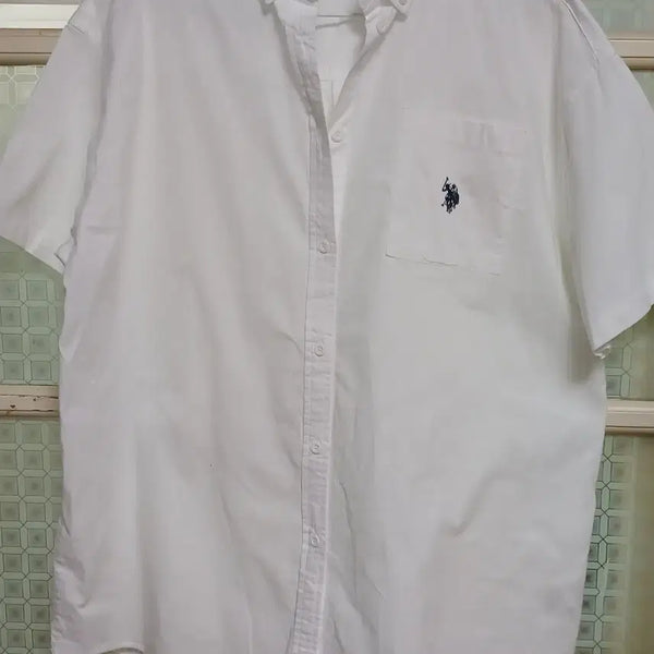 [BUNJANG] Polo Ralph Lauren Short Sleeve Shirt White Cotton Size 105 (Unisex) / POLO 반팔셔츠 105 사이즈 (공용)
