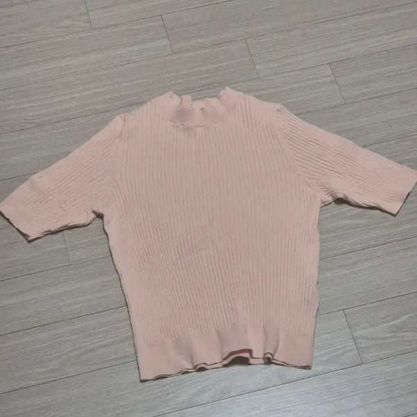 [BUNJANG] TOPTEN Pink Short Sleeve Knit / 탑텐 분홍색 반팔 니트