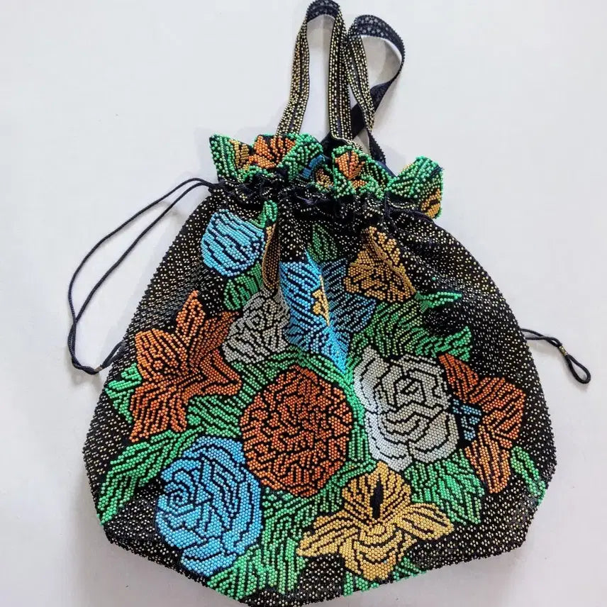 [BUNJANG] Beaded Flower Embroidered Bag / 비즈 꽃 자수 가방