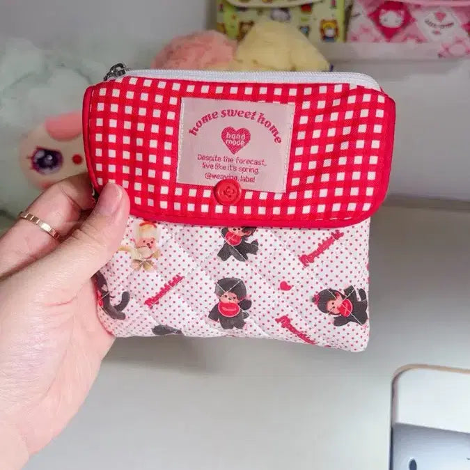 [BUNJANG] Monchhichi Fabric Pouch / 몬치치 생리대 파우치