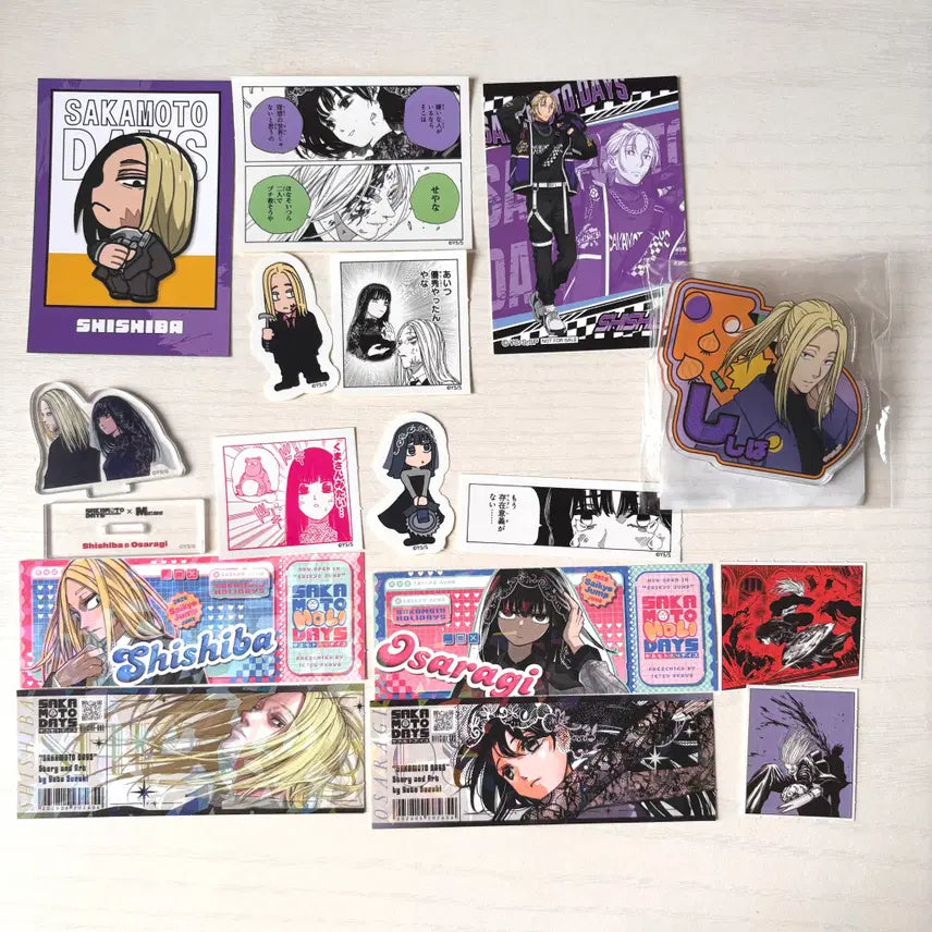 [BUNJANG] Men's Non-no, Saikyo Jump Bonus Sticker Acrylic Stand Set / 맨즈 논노 최강 점프 부록 특전 스티커 아크릴 시시바 오사라기 굿즈 세트