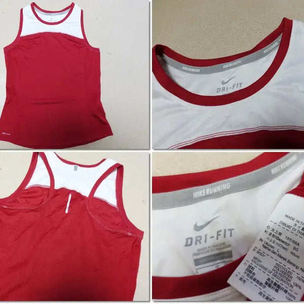 [BUNJANG] Nike Women's Sleeveless Running Top Red/White / 나이키/민소매 여성/런닝티/마라톤복/빨흰/7132