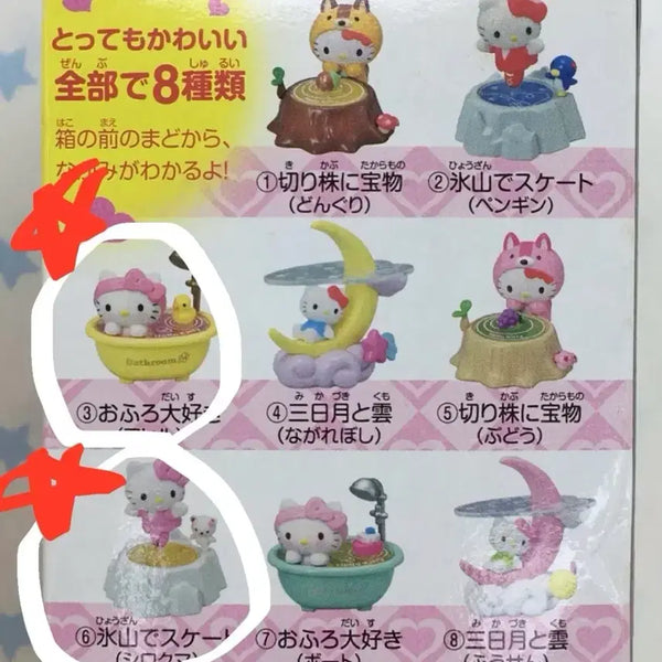 [BUNJANG] Hello Kitty Miniature Figures Bundle Set (2pcs) / 헬로키티 미니어쳐 피규어 2개 일괄