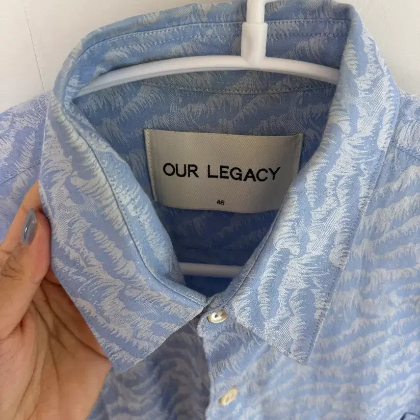 [BUNJANG] Our Legacy Blue Pattern Shirt / 아워레가시 셔츠 블루 패턴 46