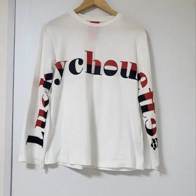 [BUNJANG] Lucky Chouette Long Sleeve T-Shirt White Size 36 / 럭키슈에뜨 긴팔 티셔츠
