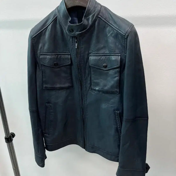 [BUNJANG] Massimo Dutti Two-Pocket Leather Jacket / 95-100) 마시모두띠 투포켓 가죽자켓