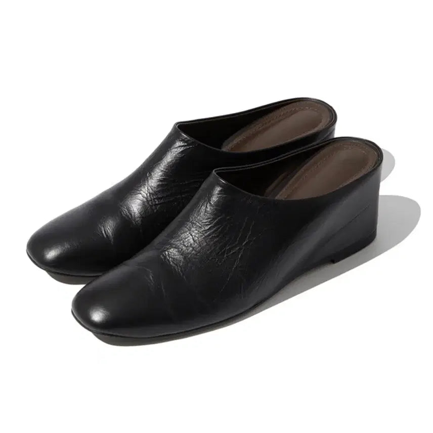 [BUNJANG] L'septembre Minimalist Wedge Mules (Size 240) / 르917 미니멀 웨지뮬