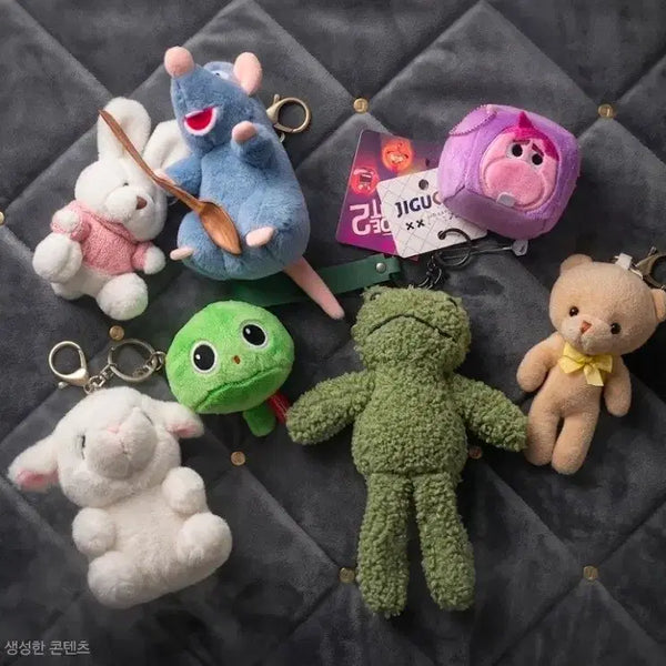 [BUNJANG] Various Character Doll Keyrings Set / 다양한 인형 키링 세트 곰돌이