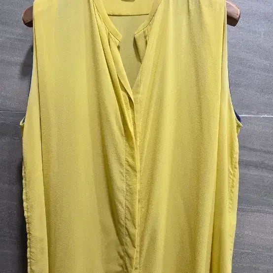 [BUNJANG] TIME 94% Silk Pintuck Pleated Blouse Mustard / TIME 타임 ,  견 94% 핀턴  슬리브리브리스