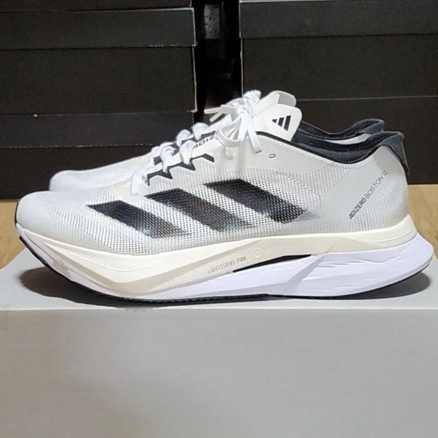 [BUNJANG] Adidas Adizero Boston 12 Running Shoes Cloud White 275 / 아디다스 아디제로 보스턴12 275 클라우드화이트