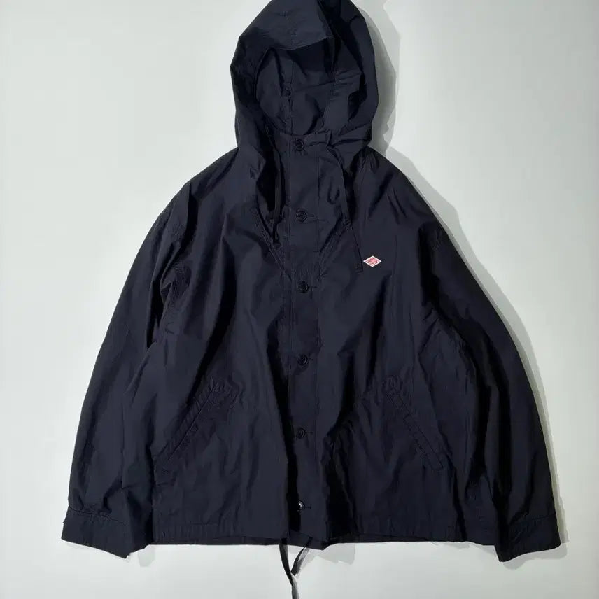 [BUNJANG] DANTON Cotton Weather Hooded Jacket Navy / DANTON 단톤 코튼 웨더 후드 바람막이 셔츠 자켓 네이비 42사이즈