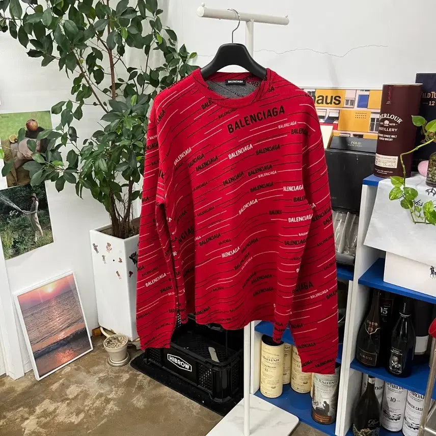 [BUNJANG] Balenciaga Jacquard Wool Knit XL / 발렌시아가 자카드 울니트 XL