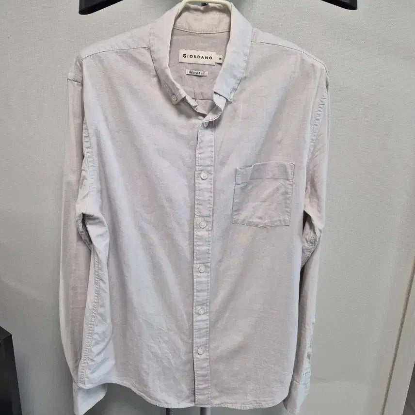 [BUNJANG] Giordano Light Grey Shirt - Size M / 지오다노 셔츠 라이트 그레이 M