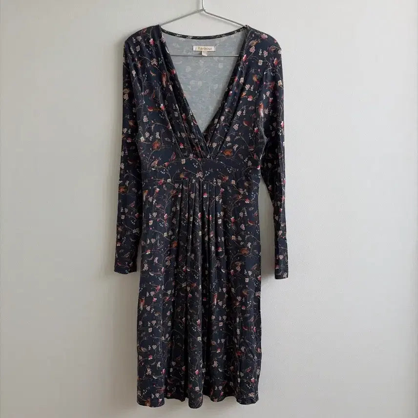 [BUNJANG] Barbour Floral Pattern Midi Dress / 바버 플라워 패턴 원피스