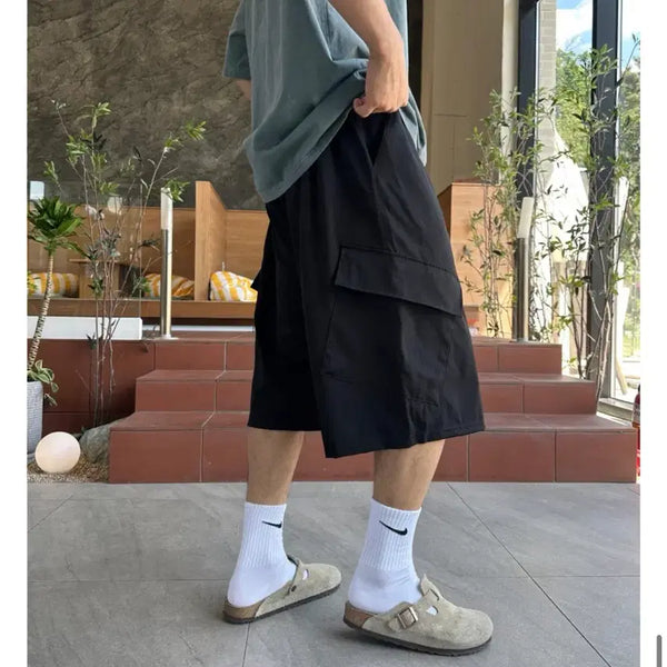 [BUNJANG] Cargo Bermuda Shorts Black / (새제품) 카고 버뮤다팬츠 블랙