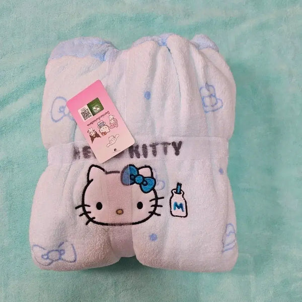 [BUNJANG] Hello Kitty Plush Bathrobe / 헬로키티 샤워 가운