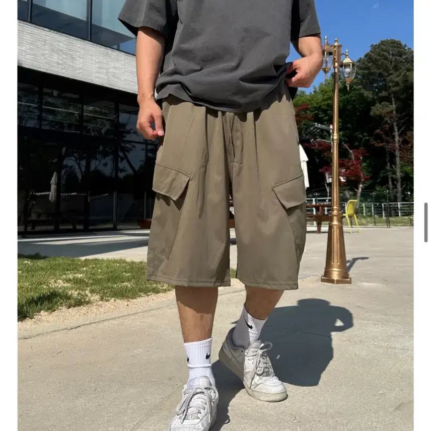 [BUNJANG] Cargo Bermuda Shorts Khaki / (새제품) 카고 버뮤다팬츠 카키