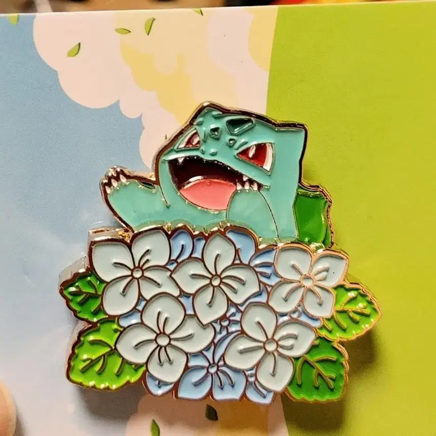 [BUNJANG] Bulbasaur Flower Garden Pin Badge / 포켓몬 이상해씨 배지