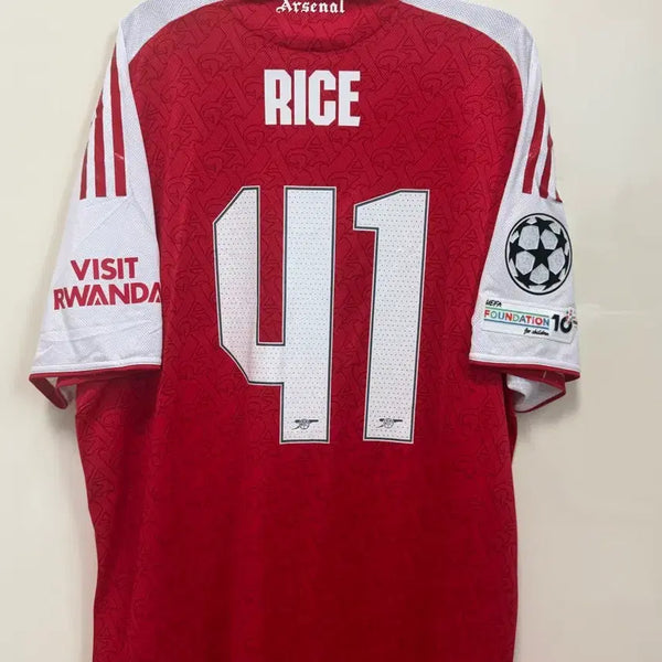 [BUNJANG] Arsenal 25-26 Home Authentic Rice Champions League Jersey XL / 아스날 25-26 홈 어센틱 라이스 챔스 유니폼 XL