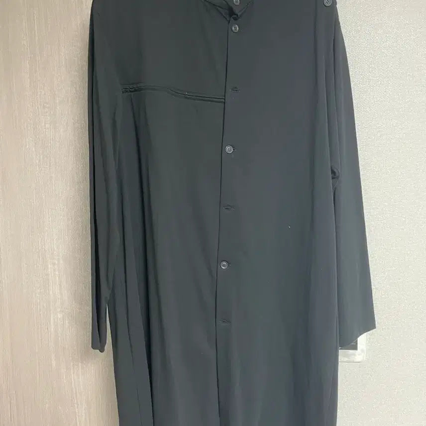 [BUNJANG] Yohji Yamamoto Pour Homme Black Long Shirt / 요지 야마모토 남성 pour homme 블랙 롱 셔츠