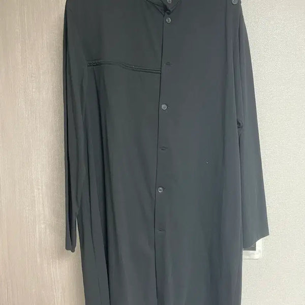 [BUNJANG] Yohji Yamamoto Pour Homme Black Long Shirt / 요지 야마모토 남성 pour homme 블랙 롱 셔츠
