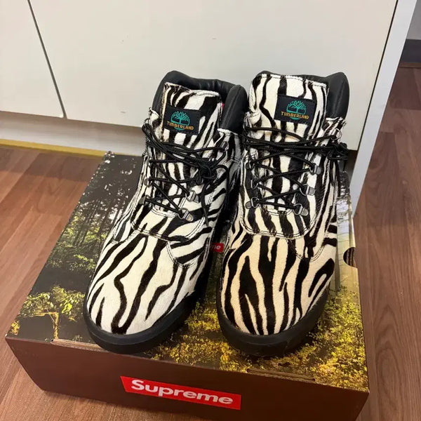 [BUNJANG] Supreme x Timberland Zebra Pattern Field Boots / 슈프림 팀버랜드 필드부츠 지브라 (300)