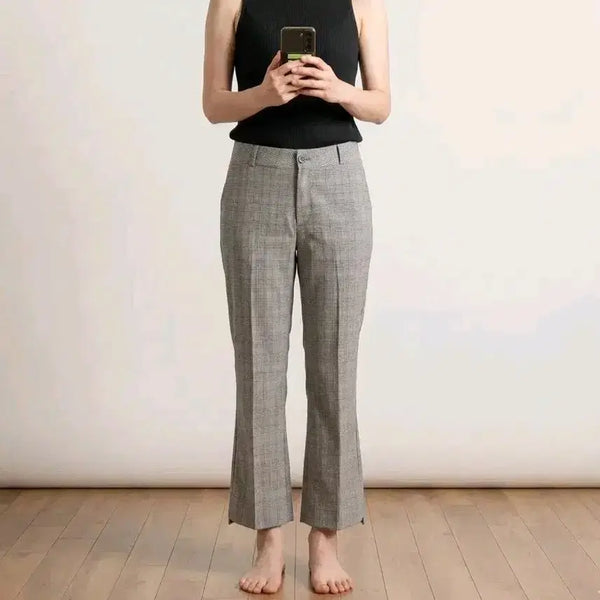 [BUNJANG] NICE CLAUP Check Span Stretch Slacks Pants Size 70 / 나이스크랍 체크 스판 스트레치 슬랙스 바지 70사이즈 정장바지