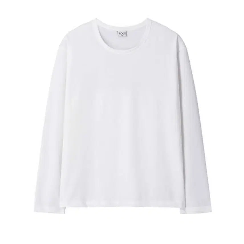 [BUNJANG] Logi Silky U-Neck Long Sleeve White M / 로기 실키 유넥 롱슬리브 화이트 M