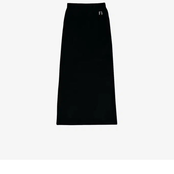 [BUNJANG] New Line Rose Long Slim Skirt Black / 뉴얼린 로즈 롱 슬림 스커트 블랙