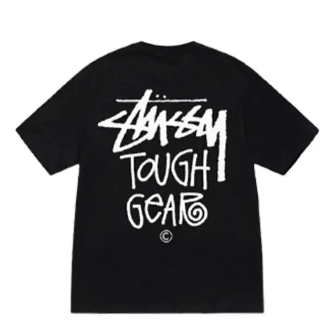 [BUNJANG] Stussy Tough Gear Short Sleeve T-Shirt Black & White / 스투시 터프기어 반팔티 블랙&화이트