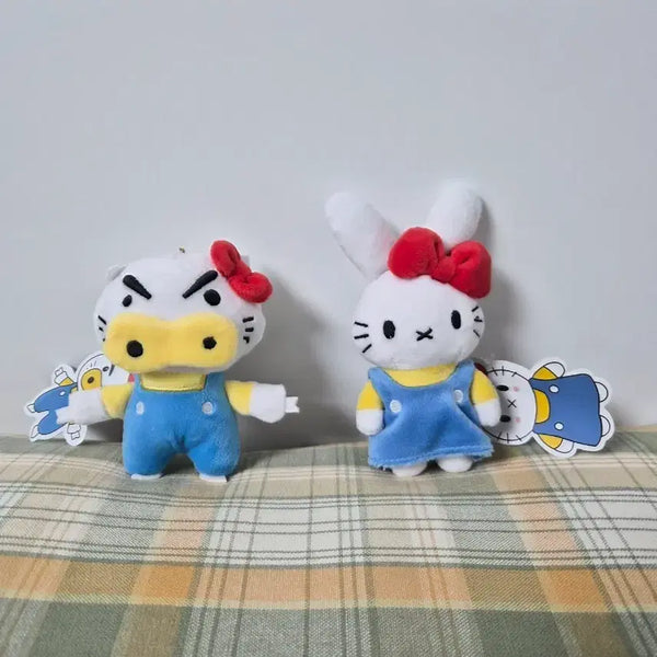 [BUNJANG] Hello Kitty Buriburi Daimao & Miffy Doll Keychains Bundle Set / 2개일괄 키티부리부리대마왕 키티미피  인형키링