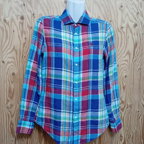 [BUNJANG] Polo Ralph Lauren Multicolor Check Linen Shirt / 폴로랄프로렌 멀티 컬러 체크 남방