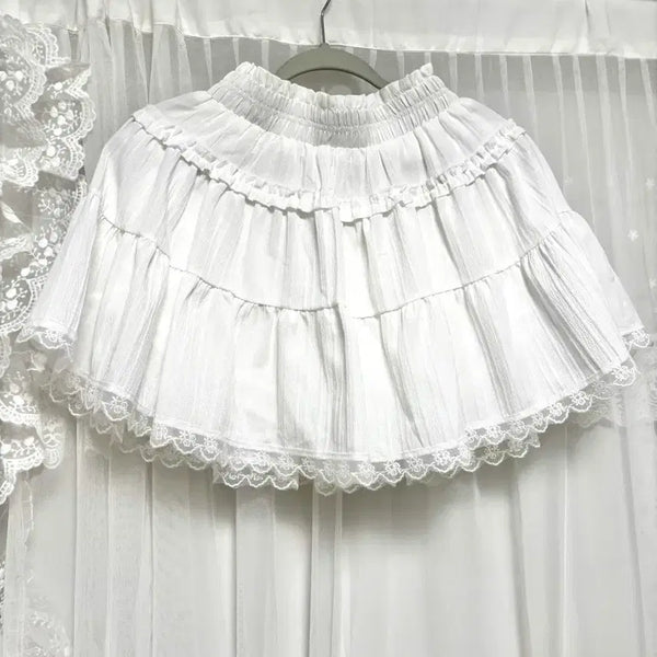 [BUNJANG] Kool Kitten Frill Skirt White / Kool kitten 쿨키튼 프릴 스커트 화이트